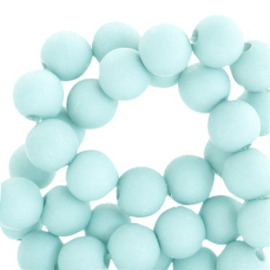 20 x  matte acryl kralen 8mm Bleached mint green (Ø1.9mm)