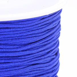 1 rol gevlochten nylon imitatie zijden draad – blue 0,8 mm, 100 meter