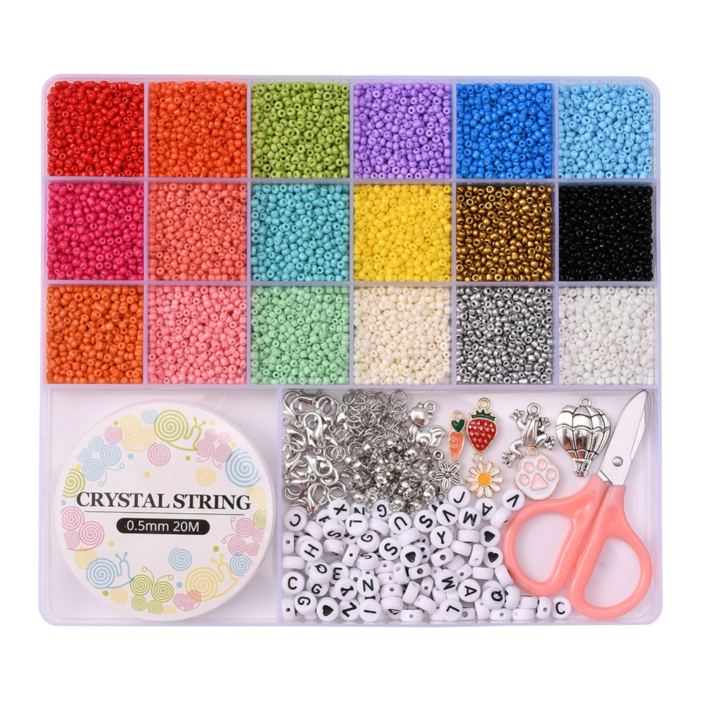 1 x DIY seed beads sieraden maken set –  in luxe opbergdoos