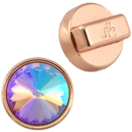 DQ  Love Crystals setting/slider Rosé goud ca. 14mm (voor puntstenen 12 mm) Ø10.2x2.2mm (Ø10.2x2.2mm) ♥