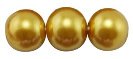 40 x prachtige glasparel kleur: Gold 6mm