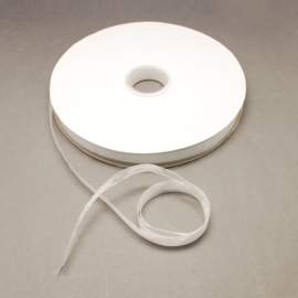 2 meter Organza lint 10mm breed per meter, wit