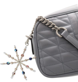 6 x Beadsmith draadster 8-spaaks 9,5 cm – oogje n.v.t. – platinum kleur