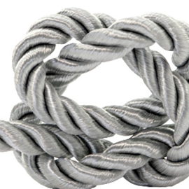 1 rol met 5 meter trendy koord weave c.a. 10mm Grey (kies voor pakketpost)