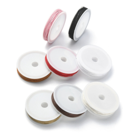 8 rollen Waxkoord katoen 1 mm – diverse kleuren (past niet door de brievenbus)