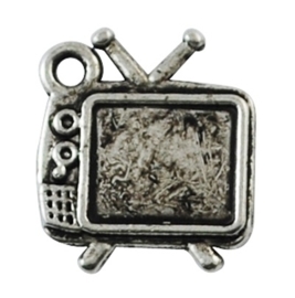 5 x Tibetaans zilveren bedeltje van een TV