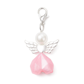 1 x Geluksengeltje met hartje en clip – pastel kleur