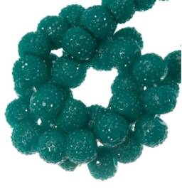 10 x Sparkling beads 6mm malachite
