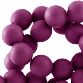 20 x  matte acryl kralen 8mm Flint purple (Ø1.9mm)