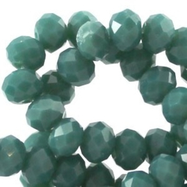 30 x Topfacet 4x3 mm Teal Green