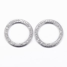 1 x RVS 304 gesloten ring Tarnish Resistant 15 x 1 mm – binnendiameter 11 mm – RVS kleur (Nikkelvrij)