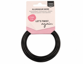 1x Vaessen Creative • Aluminiumdraad 2mmx5m Black