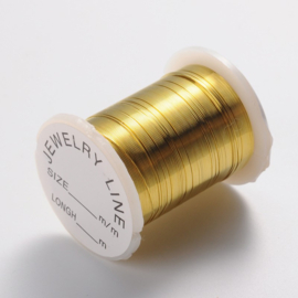 Metaaldraad Goud kleur 0,3mm dik rol van 10 meter (Nikkelvrij) (Pakketpost)