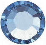 2 x  Swarovski plat strass steentje 5mm Light Saphire