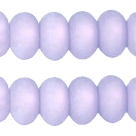10 Polaris kralen matt disc 8mm Lavender paars