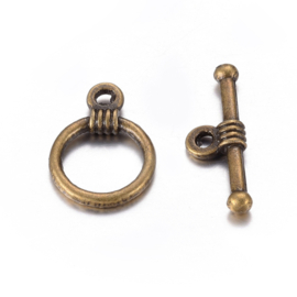 4 x Kapittelslotje – ring 16 x 11 mm – staafje 19 mm – oogje 1,5 mm – geelkoperkleur (Nikkelvrij)