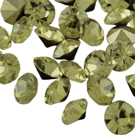 10 x Puntsteen kristal glas SS12 c.a. 3,5mm Citrine