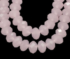 10 x  Briolette  kristal kraal 8  x 6mm opal roze