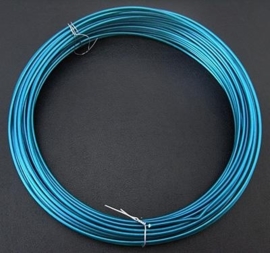 Aluminium draad 2mm dik, 5m per rol Dark Turquoise