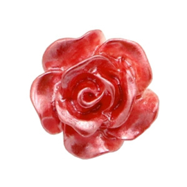 5 x Roosjes kralen 10mm Wit-precious rose pearl shine
