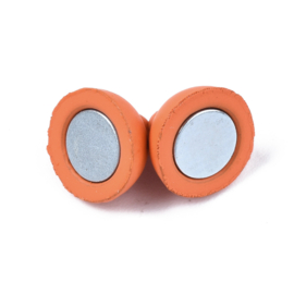 5 x Magneetsluiting rond 12 x 8 mm – oogje 1,4 mm – gemengd (Nikkelvrij)