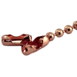 10 x rose gold kleur connectors voor -ball chain kettingen  2mm -2,5mm