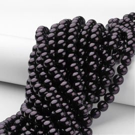 25 x prachtige glasparel kleur: Zwart 10mm