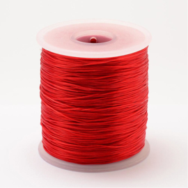5 meter rond elastisch draad 0,2mm  rood
