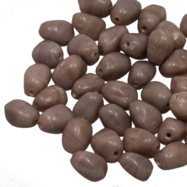 5 x Glaskralen Pebble Earth Brown