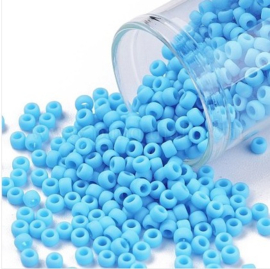 20 gram rocailles Seed Beads 6/0 Opaque sky blue 4mm