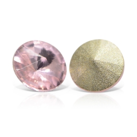 2 x  Puntsteen Rivoli Preciosa  SS29 c.a. 6 x 3mm Light rose