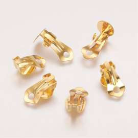 2 x goudkleur basisclips  9,5 x 18,5 x 8mm (Nikkelvrij)(bestellen)