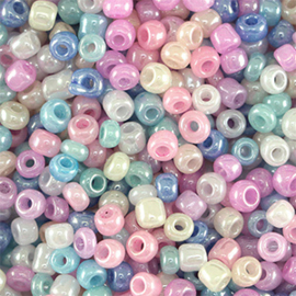 20 gram Seed Beads rocailles  8/0 Celylon Mix kleuren, 2.0~3.0mm, gat: 0,8mm