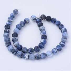 10 x  edelsteen kraal van Frosted Sodalite 10mm gat: 1,2mm