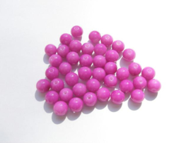 40 stuks frisse ronde kralen 8 mm gat: 1 mm Donker fuchsia