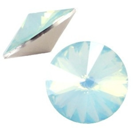1 x 1122- Rivoli puntsteen12 mm Light blue turquoise opal ca. 12 mm