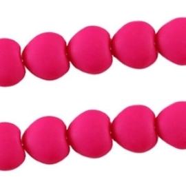 10 x Acryl kralen hart 10mm fuchsia red