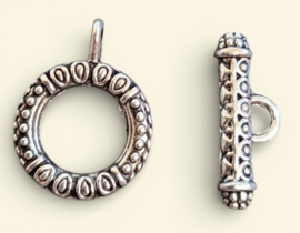 10 x Kapittelslot 23 x 17,3 mm – oogjes 2,8 mm / 2,5 mm – staafje 22 mm – antiek zilverkleur