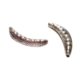 1 x Hill Tribe (975) zilveren tube boon 46 x 16 x 7 mm gat 1mm