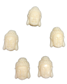 2 x Buddha Resin kraal 13mm x 9,5 mm gat: 1 mm