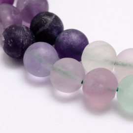 10 x edelsteen kraal van Regenboog Fluorite 6mm gat: 1mm