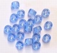 20 Stuks Glaskraal tonnetje blauw 6 mm