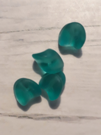 10 x mooie groene glaskraal 9 x 9 mm gat: 1 mm