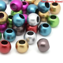 15 x Luxe acryl kralen mix groot gat 12mm gat: c.a. 5,7mm gat: 2,4mm