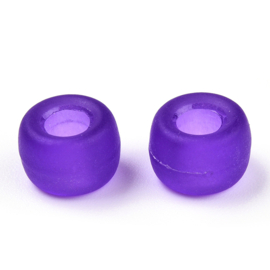 20 x  Rondellen acryl kralen 9 x 6mm Gat: 3,8mm Frosted Purple