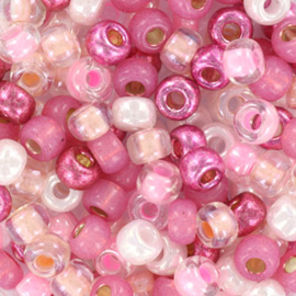 10 gram Miyuki rocailles 6/0 - pink party mix38