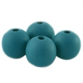 10 x Ronde 12 mm kraal Petrol Grijs Blauw