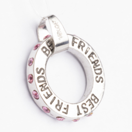 Be Charmed best friends  bedel  zilver met een rhodium laag (nikkelvrij) 18KGP