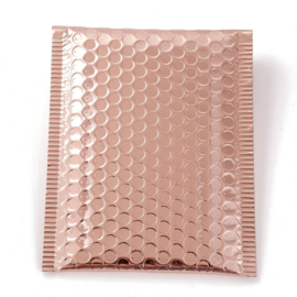 1 x Metallic luchtkussen envelop kleur: Mat Rosy Brown afm. 22,5 x 15 x 0,5cm