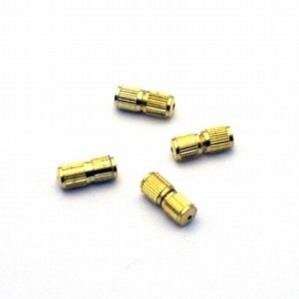 4 x Metalen draaisluiting schroefsluiting verguld 4 x 9 mm gat: 0,5mm